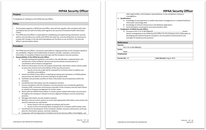 Hipaa Privacy Policy And Procedure Manual